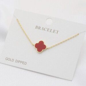 Clover Lucky Bracelet for Women one leaf Bracelet Cute Bracelets Jewelry - Green